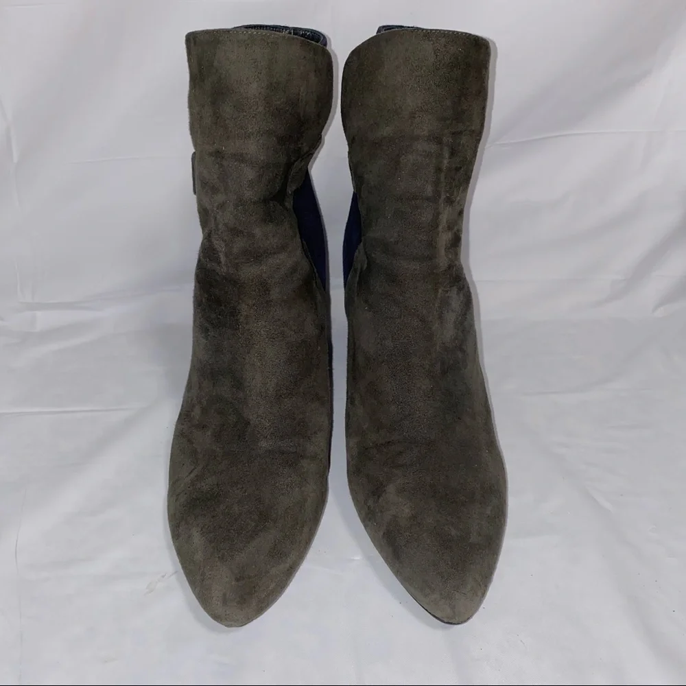 Stuart Weitzman Womens Imback Ankle Boots Blue Grey Suede Size 11.5￼ - Picture 2 of 10